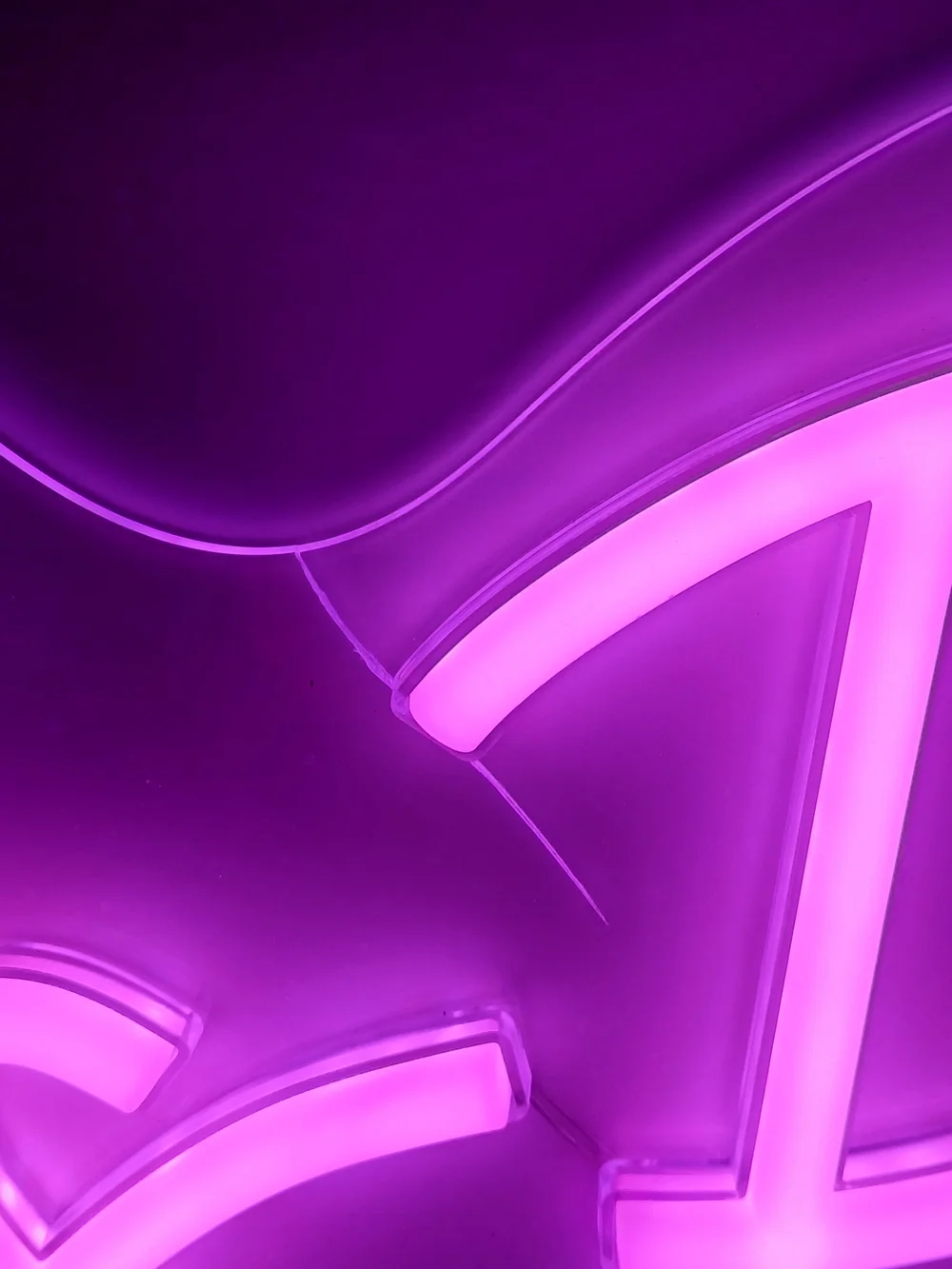Purple Neon 'Lets Party' Wall Sign - Home Party Supplies
